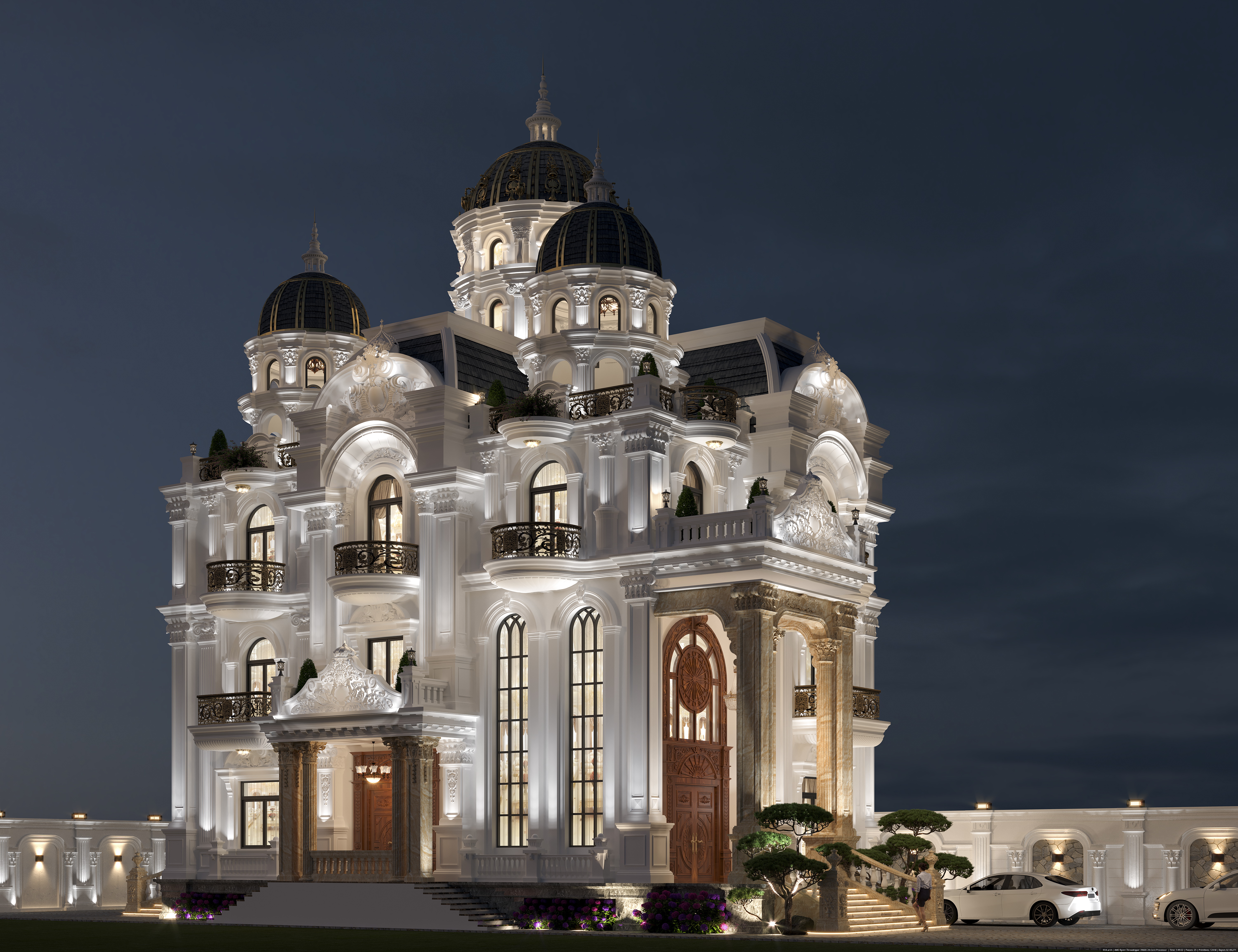 THI CÔNG BIỆT THỰ CỔ ĐIỂN TẠI LÀO – SIÊU PHẨM BIỆT THỰ 10.5x18.5M ĐẲNG CẤP,  SANG TRỌNG